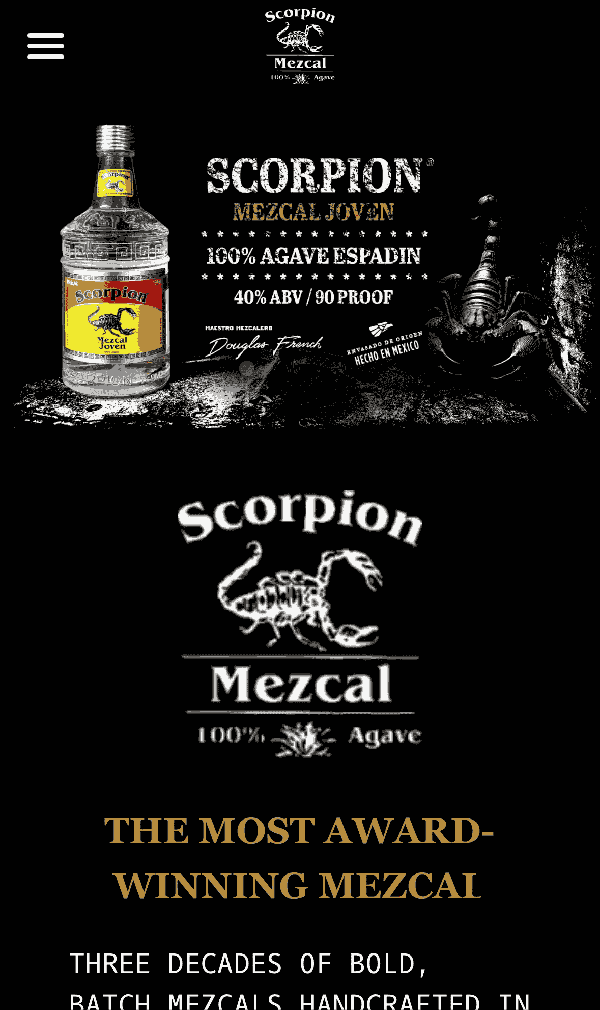 Scorpion Mezcal Website