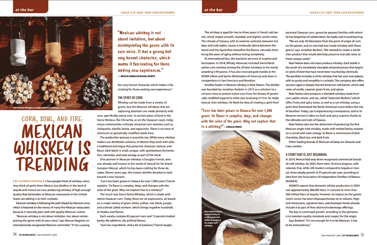 CORN, SOUL, AND FIRE: MEXICAN WHISKEY IS TRENDING Article Image
