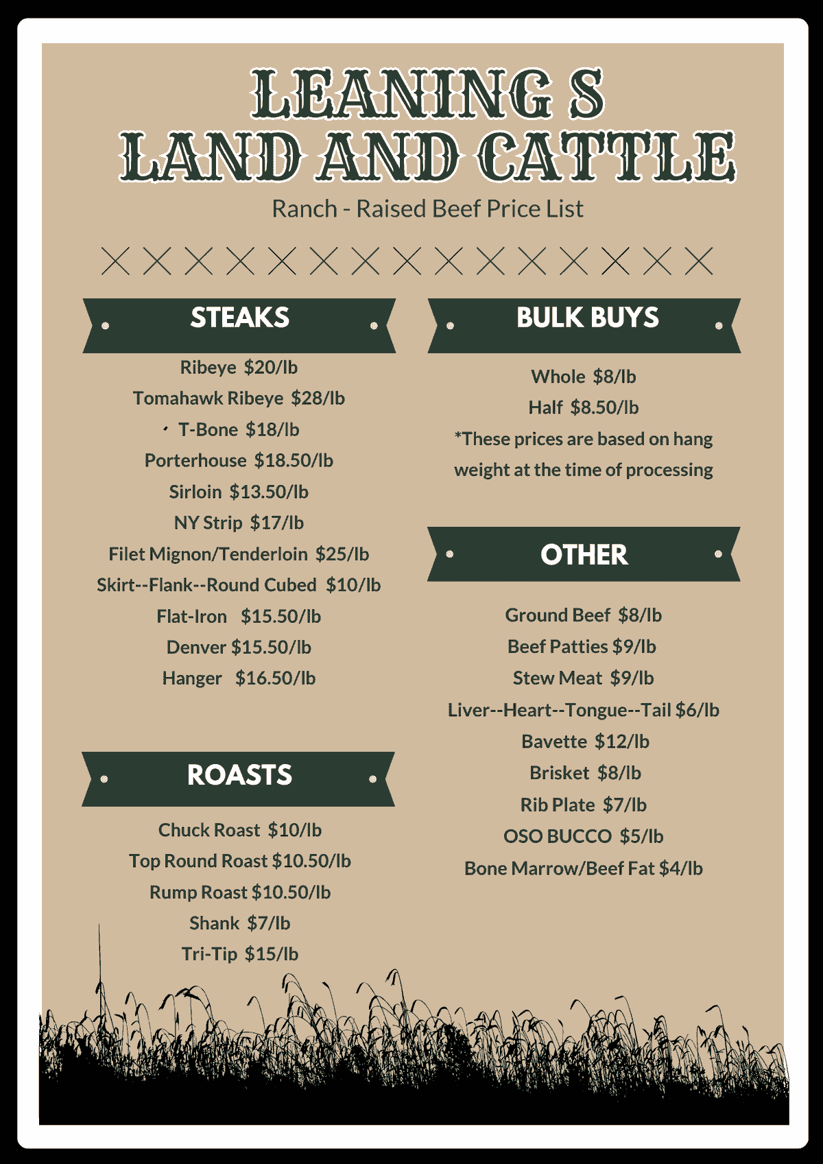 Ranch Raised Beef, Grass fed Grain Finished, Natural Beef, Local Beef Ranch Raised Beef, Grass fed Grain Finished, Natural Beef, Local Beef