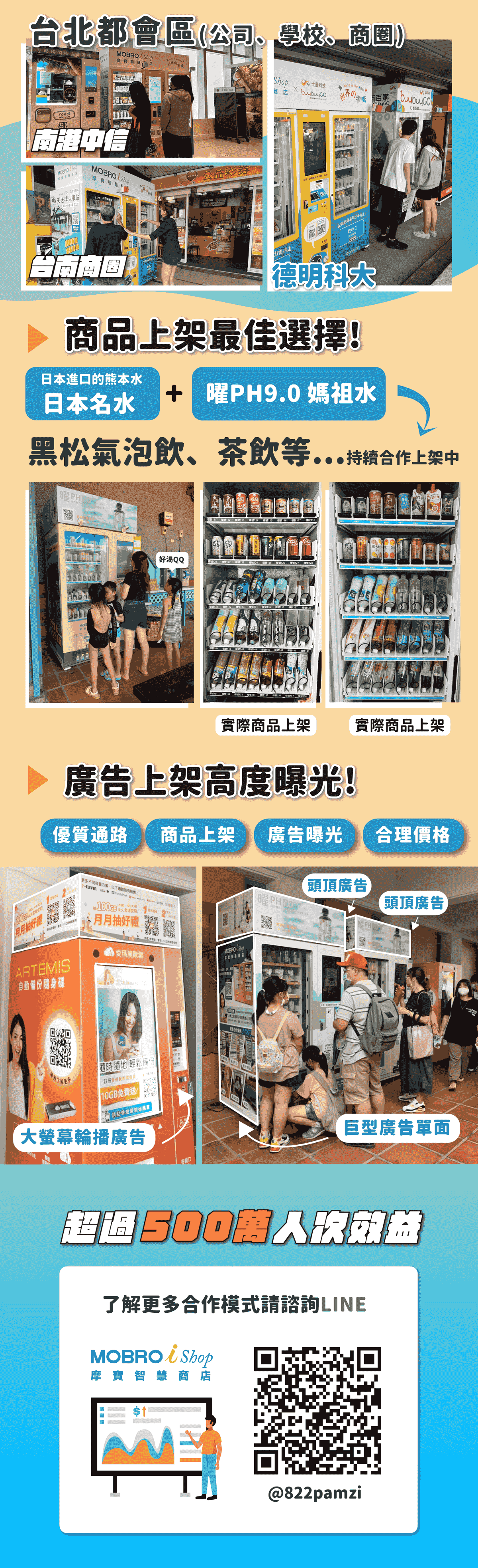 自動販售機進駐合作百貨 商業空間應用範例