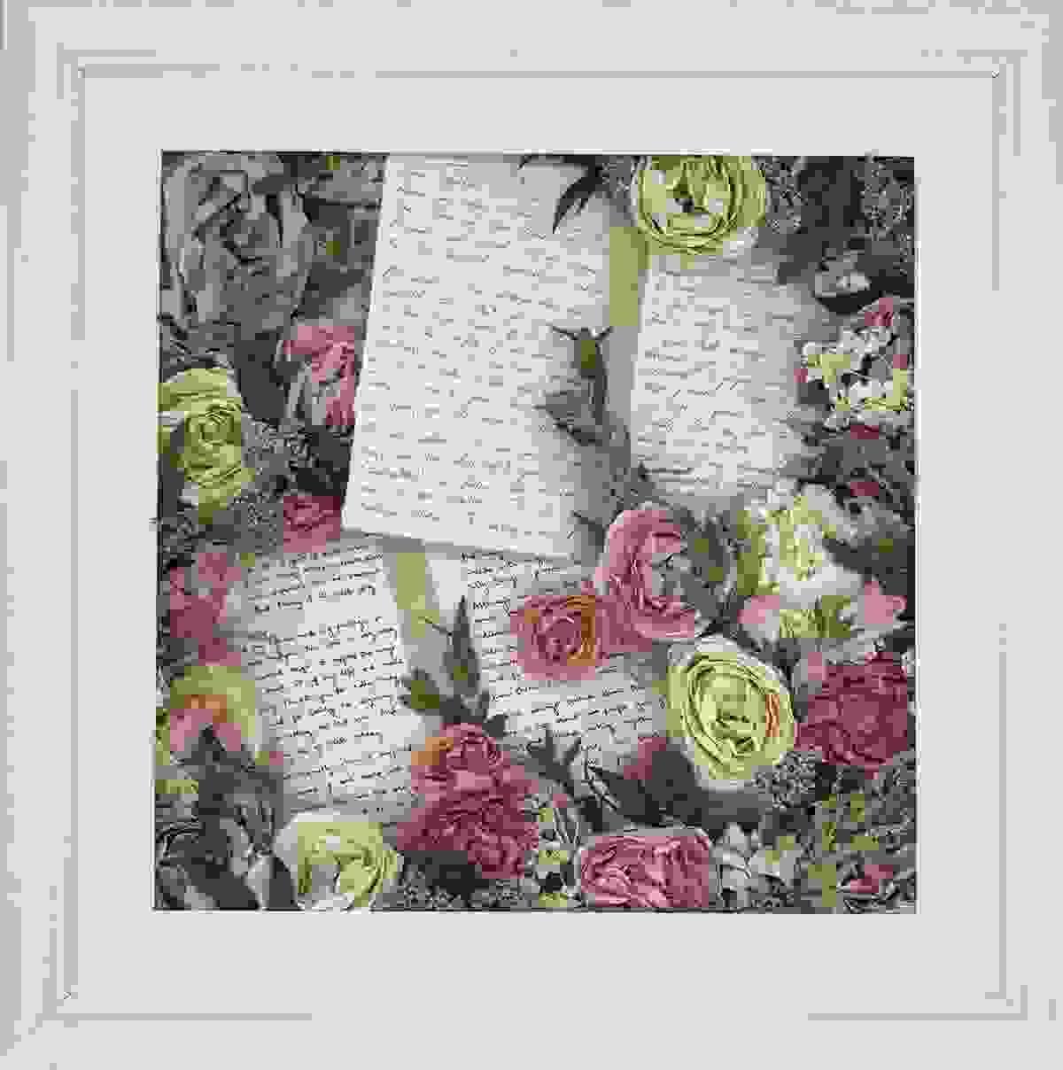 Wedding Flower memory framed keepsake in plain white frame 12" x 12" £275 Wedding Flower memory framed keepsake in plain white frame 12" x 12" £275