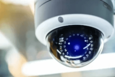 Close up of dome CCTV camera used for Video Verification Monitoring 