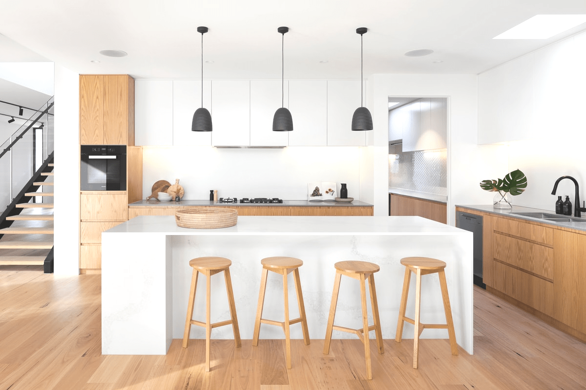 The geometry and spaces division in interior design