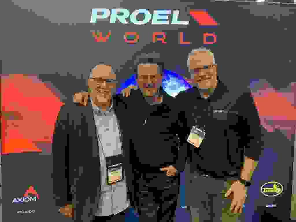 With CJ Vanston and Luigi Bruti at Proel World