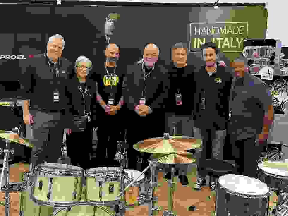 Peter Erskine at the Tamburo booth