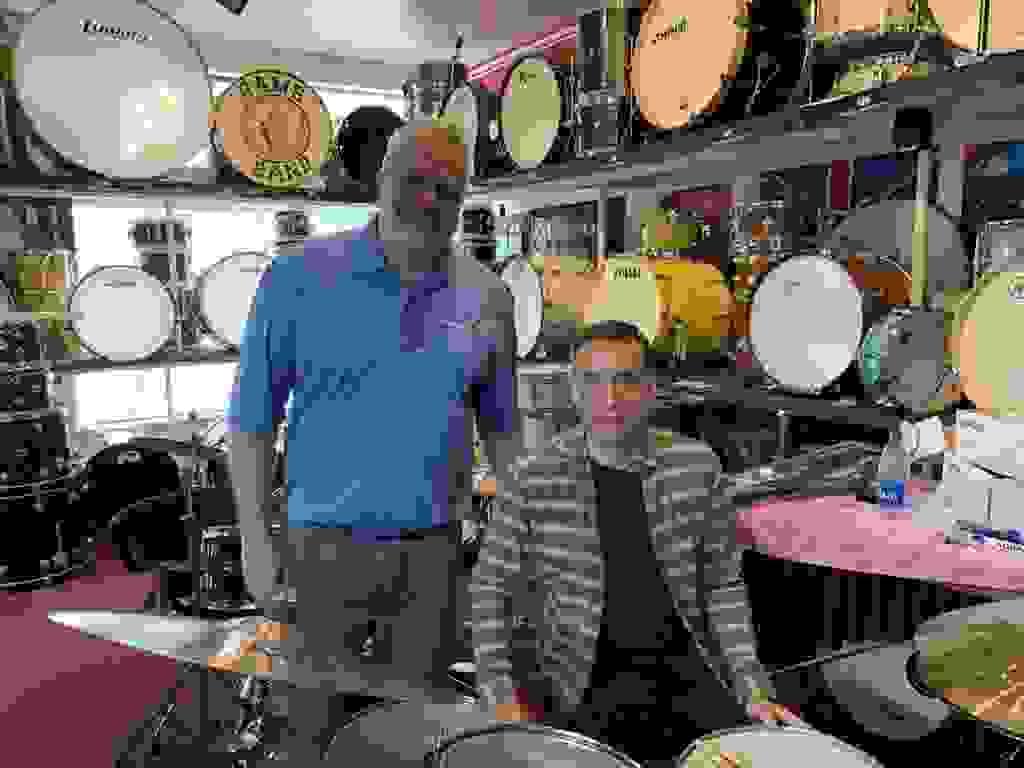 At the drum shop