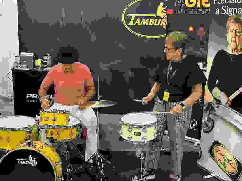 Zoro, Lenny Kravitz’s drummer, with Dorothea Taylor