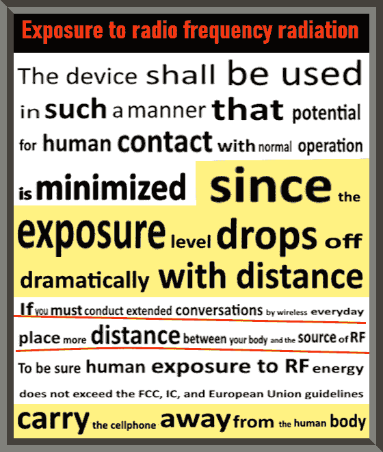 FCC cellphone distance warning FCC cellphone distance warning