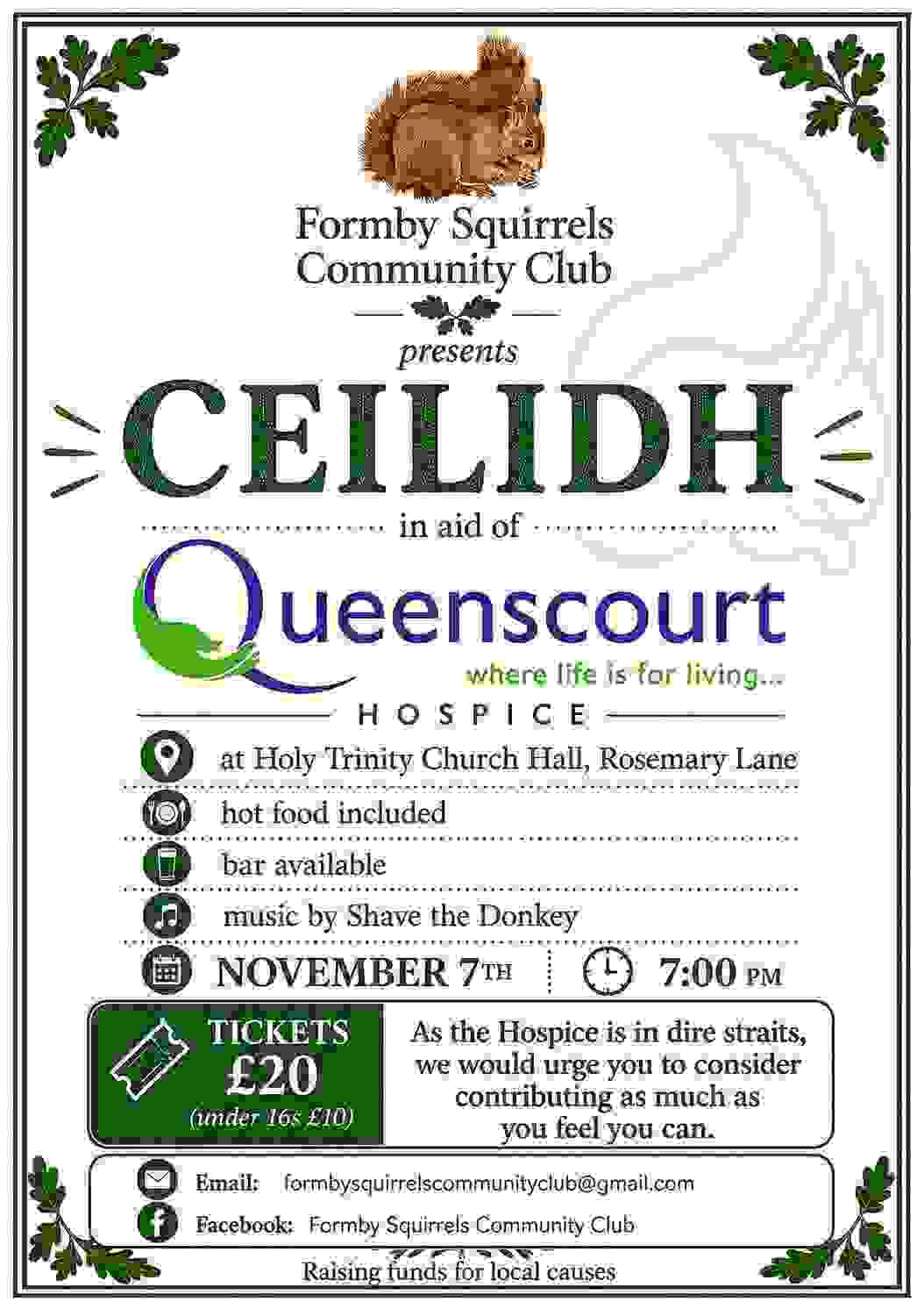 Charity Ceilidh Night Formby - In Aid of Queenscourt Hospice Charity Ceilidh Night Formby - In Aid of Queenscourt Hospice