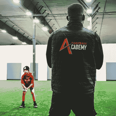 Football laying on a field
