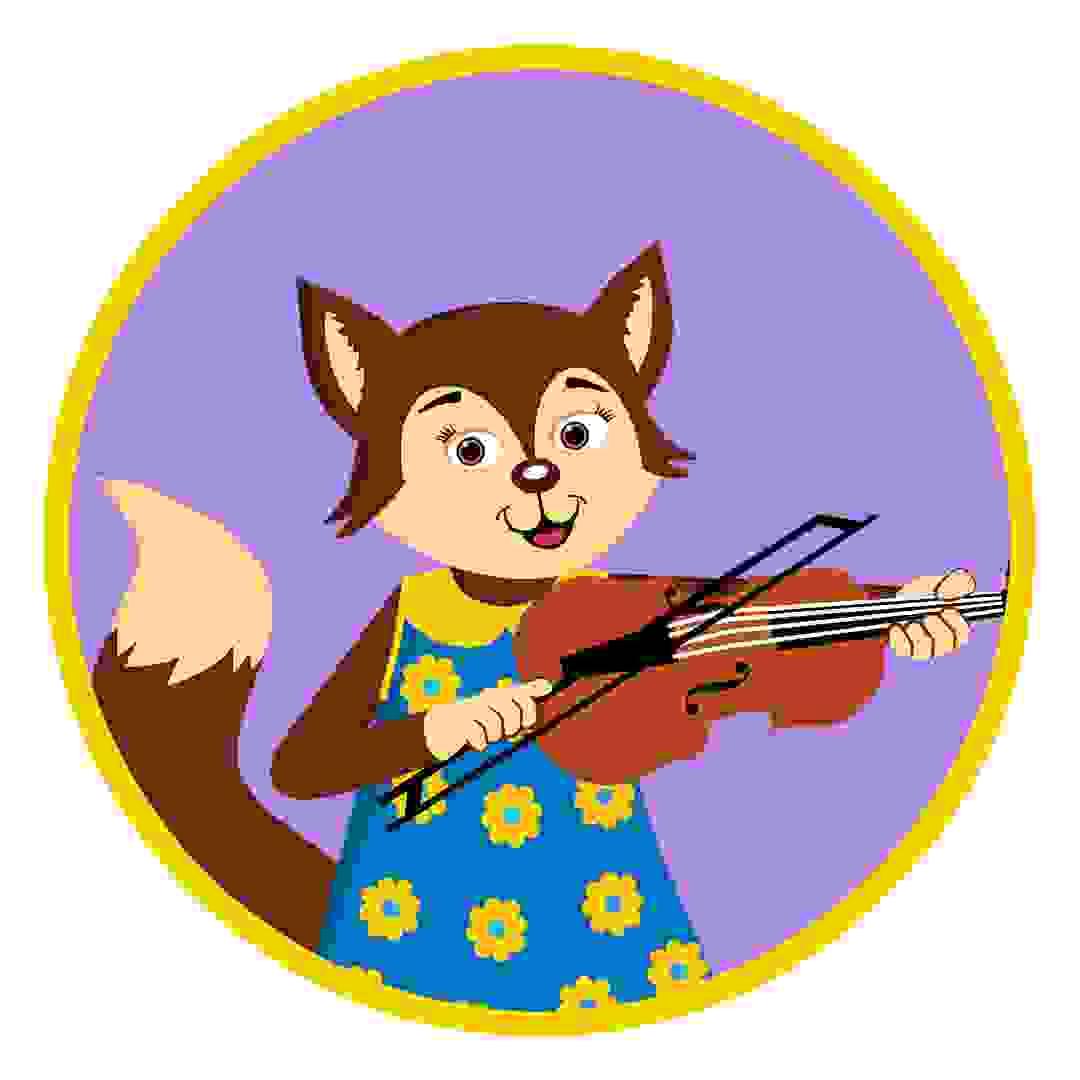 Fancy Fox smiling while playing her violin in Harmony Ridge Fancy Fox smiling while playing her violin in Harmony Ridge