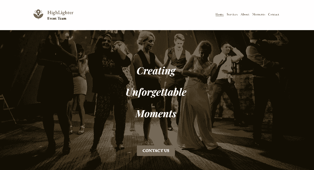 event photography portfolio featuring client testimonials