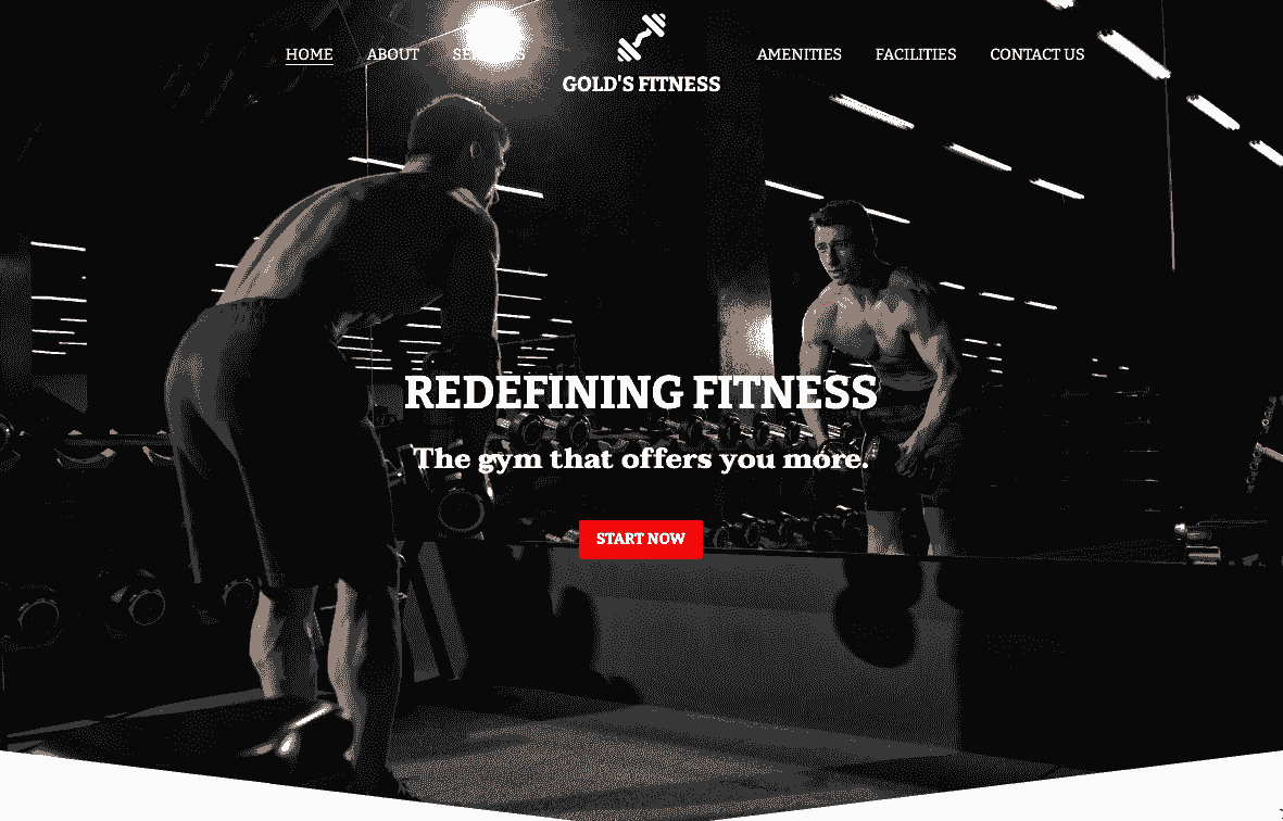 designing a homepage for a fitness coach