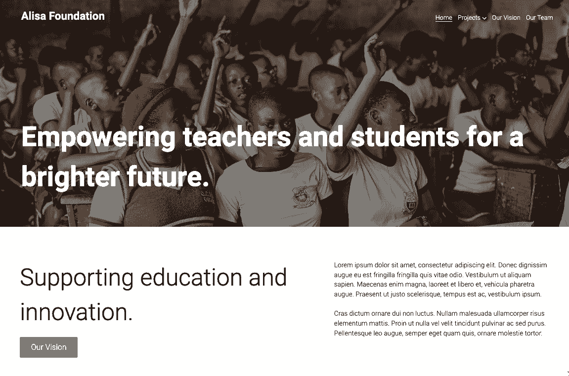 designing a homepage for a nonprofit focused on volunteer engagement