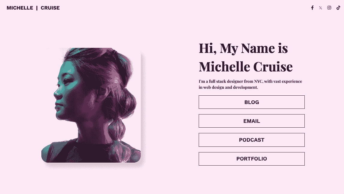 website for freelance copywriters showcasing organized services