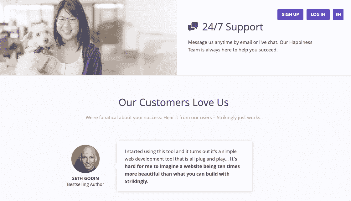 local SEO landing pages made easy with Strikingly