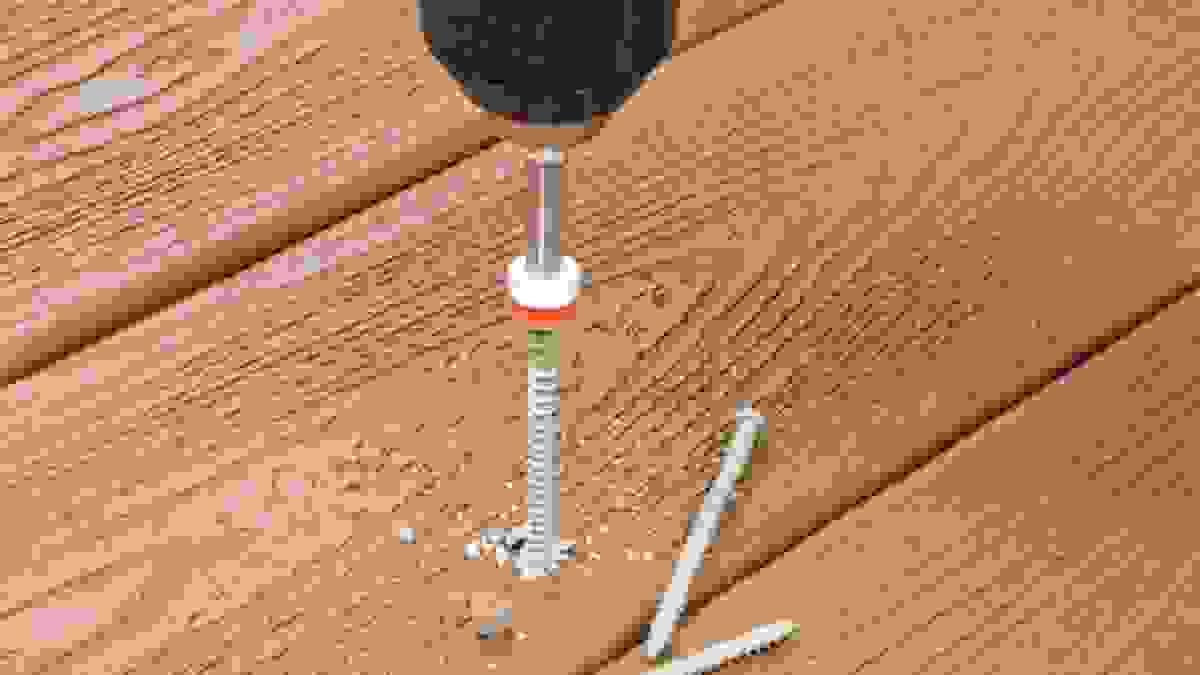 how to screw down composite decking installation process