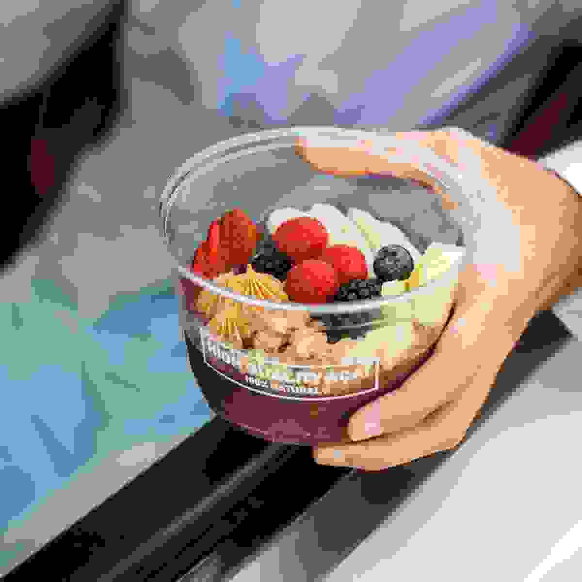 Assorted plastic portion cups ideal for events.