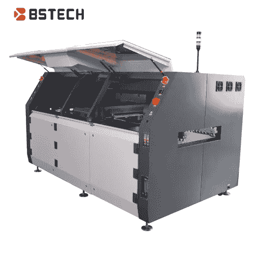 High-quality image of a wave soldering machine used in PCB assembly.