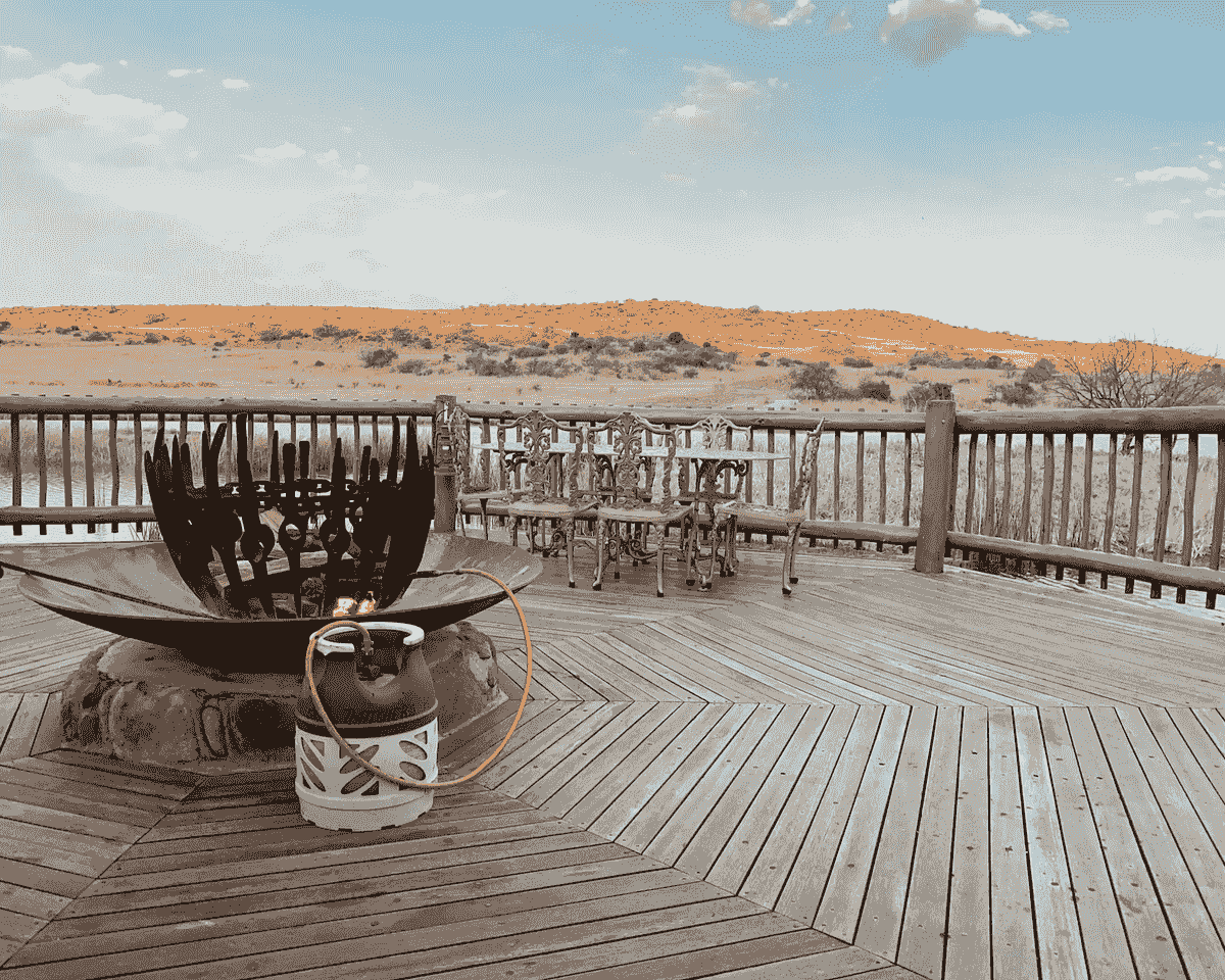 fire resistant decking showcased on an outdoor wooden deck