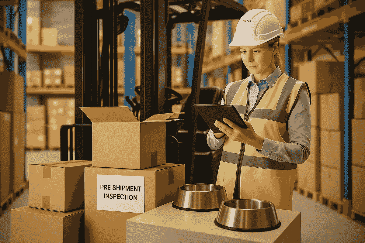 Pre-shipment Inspection process within a china factory setting.
