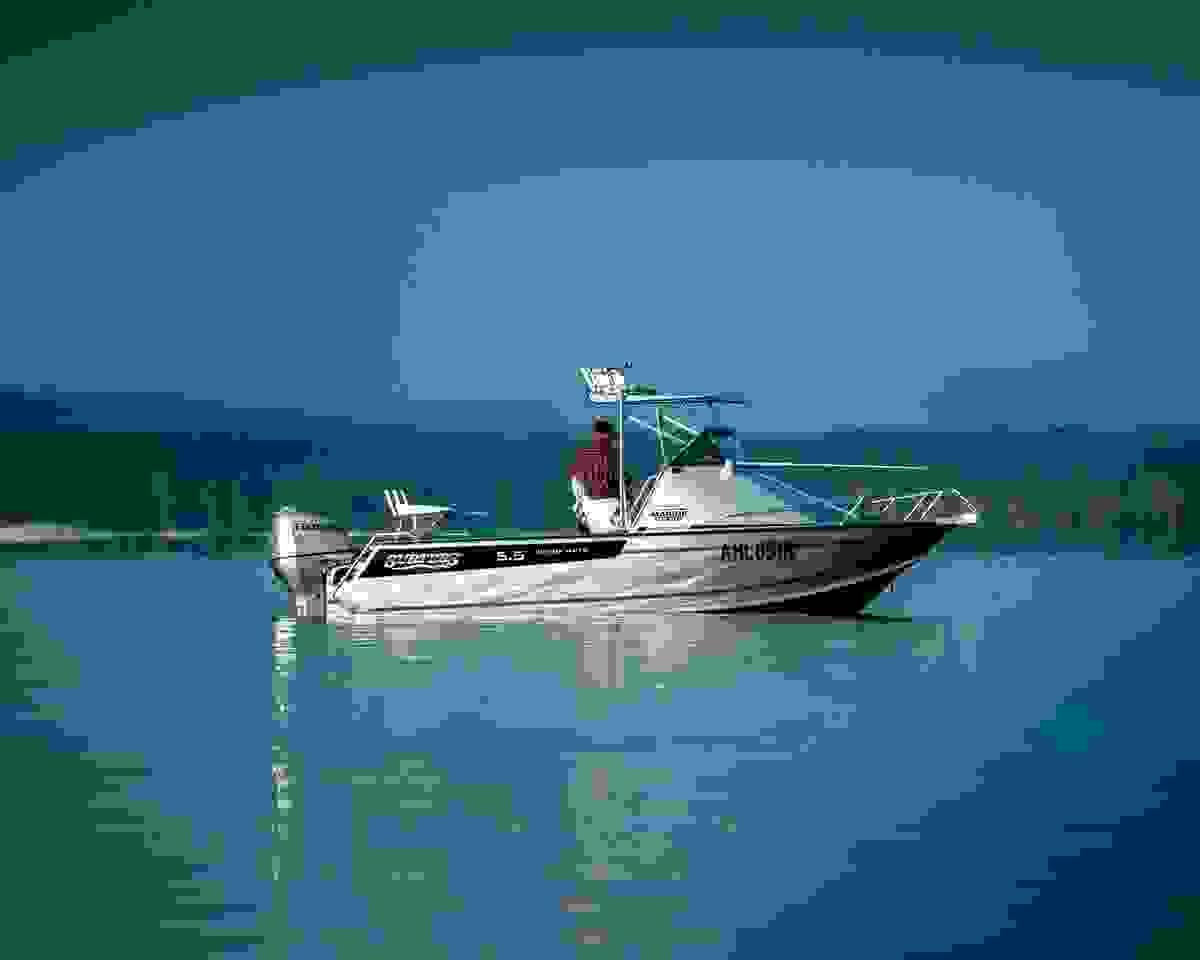 small fishing catamaran ready for an adventure