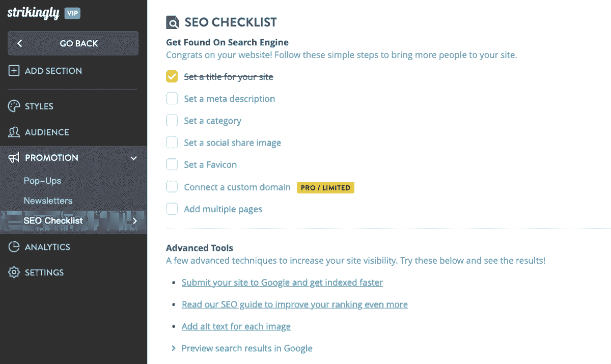 website launch checklist including setting up Google Analytics