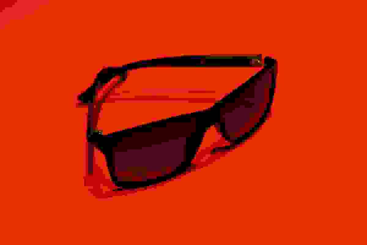 Stylish black wayfarer sunglasses perfect for summer fashion.