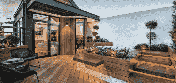 Wood Rooftop Decks showcasing various wooden materials