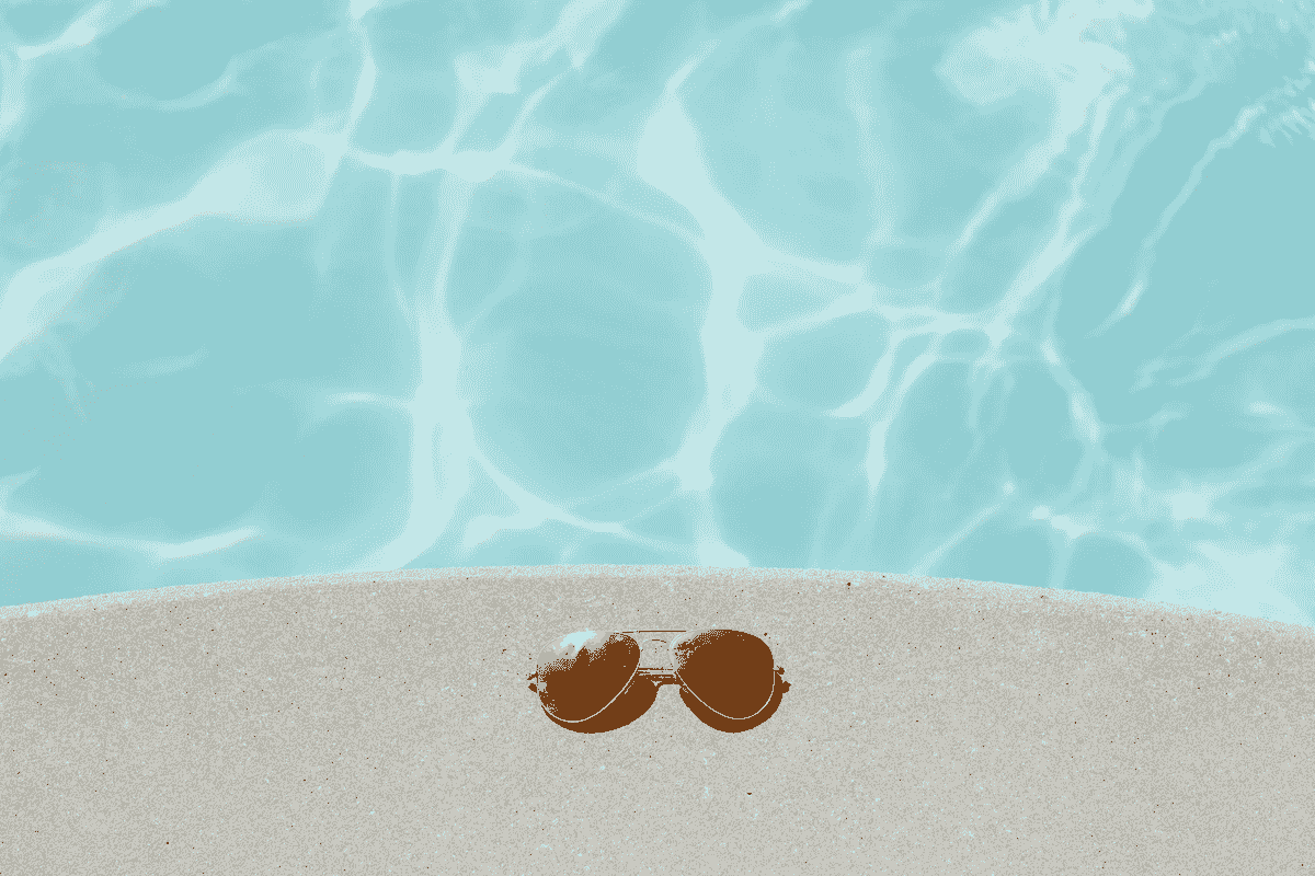 floating sunglasses polarized resting near water