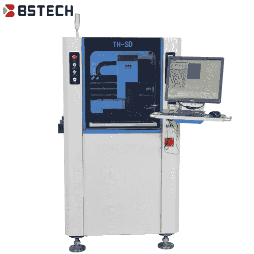 Efficient use of a glue dispensing machine in PCB manufacturing.