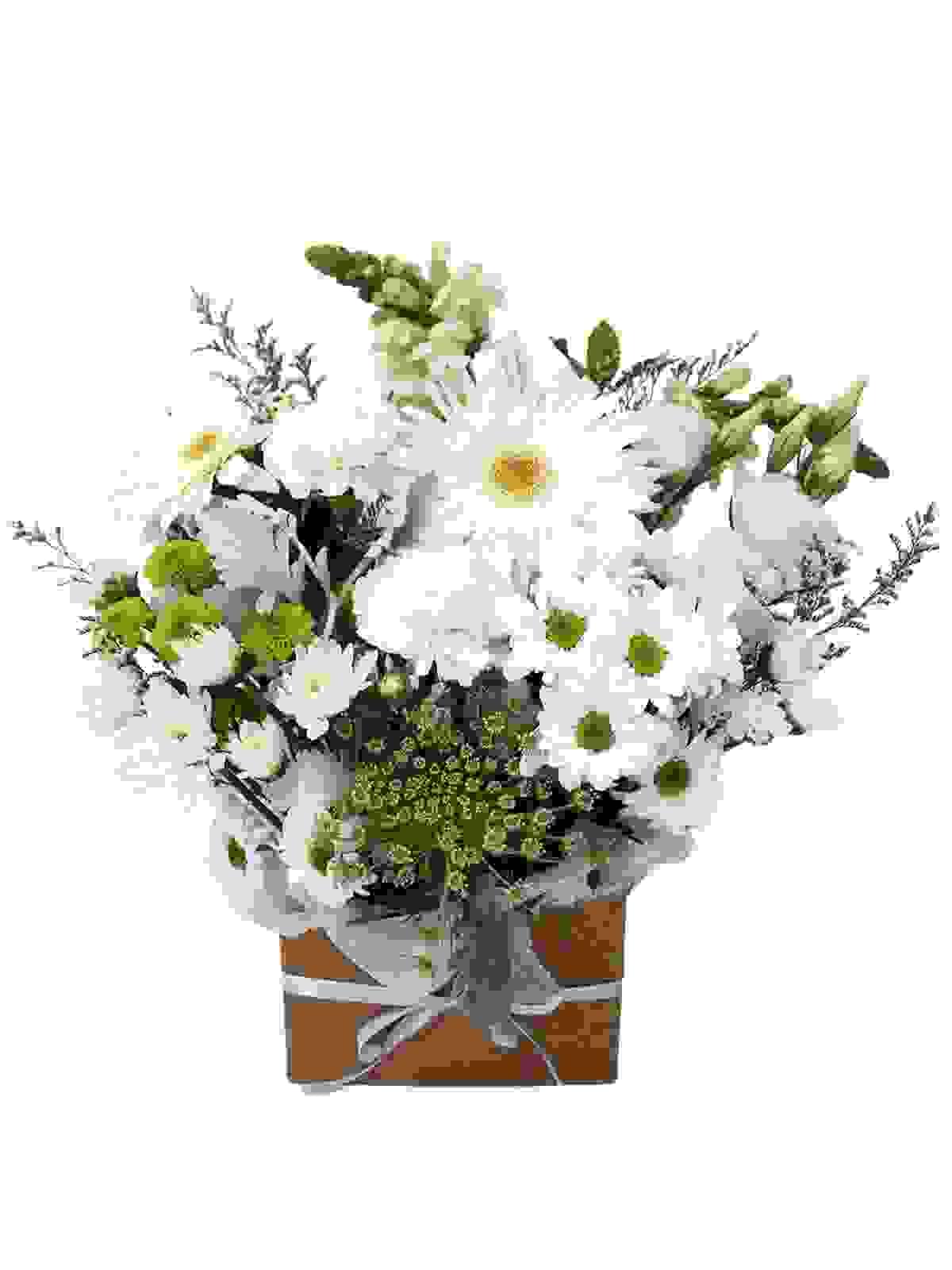 sympathy flowers melbourne bouquet of white lilies and purple roses
