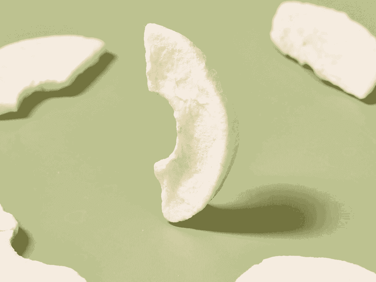 freshly prepared freeze dried apple slices deliciously presented