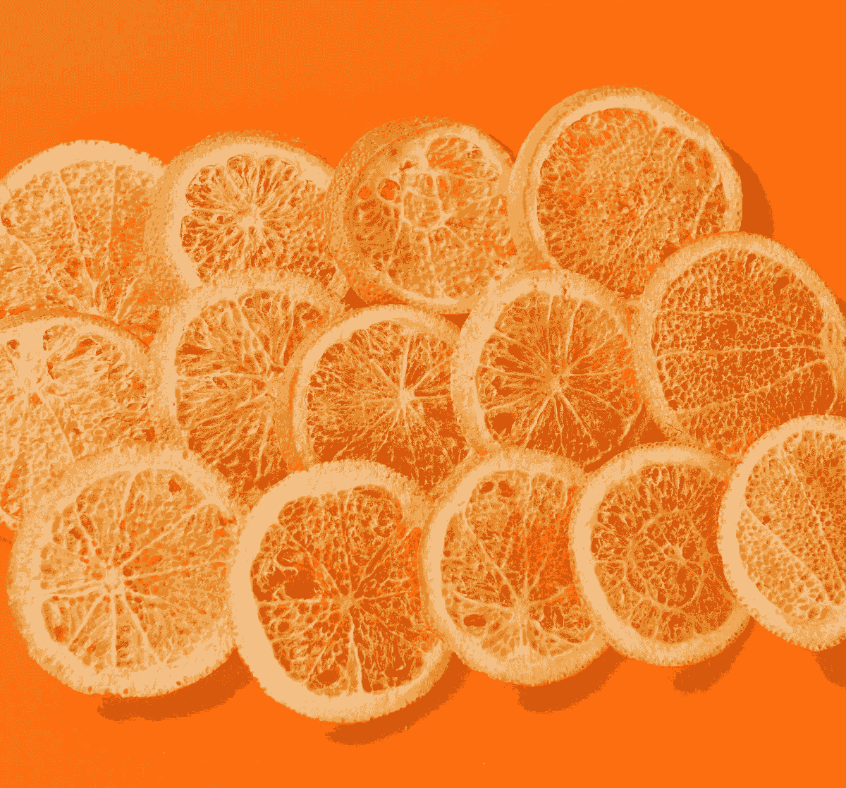 Delicious cup featuring freeze dried orange enhancing flavor.
