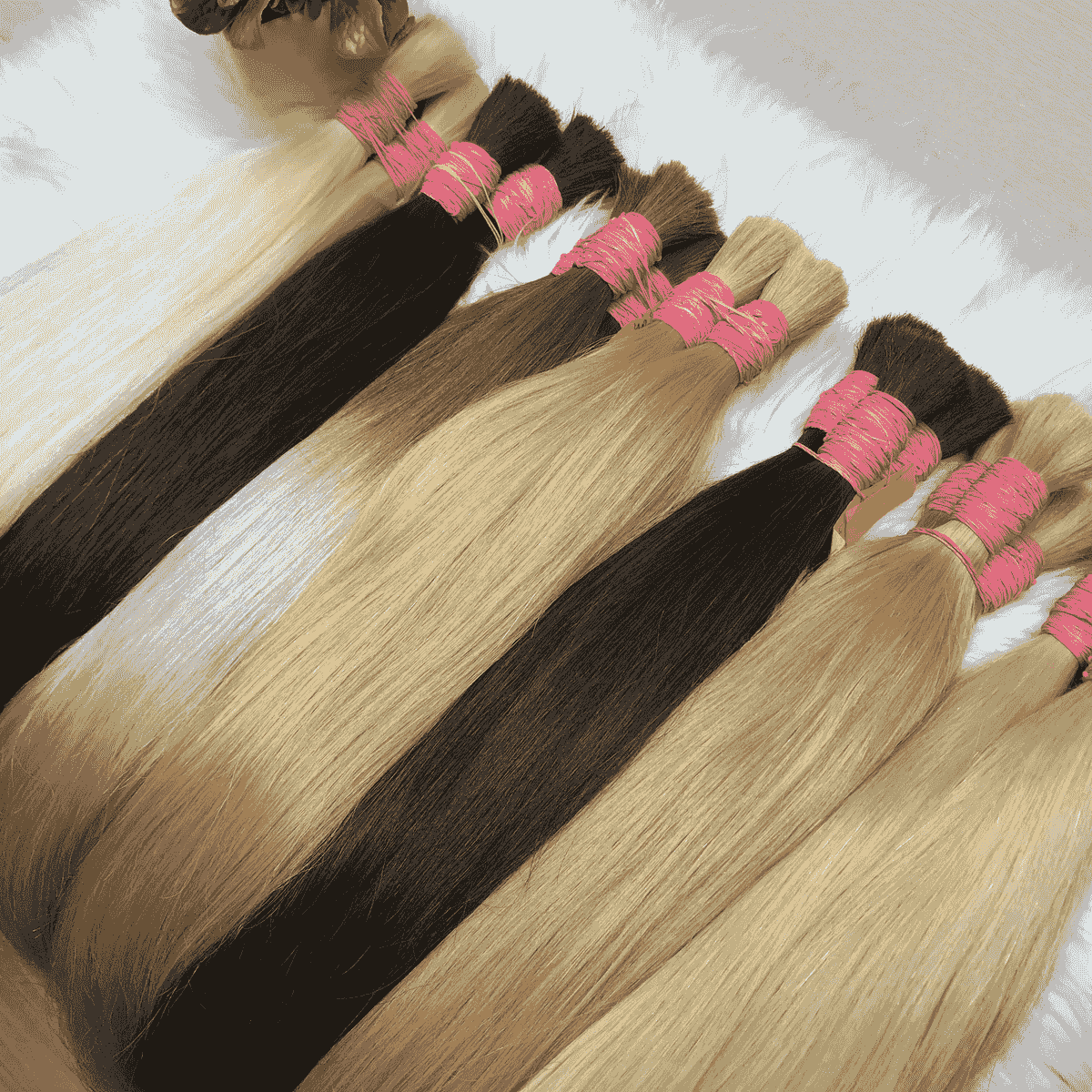 Stylish display of wigs from wholesale hair vendors