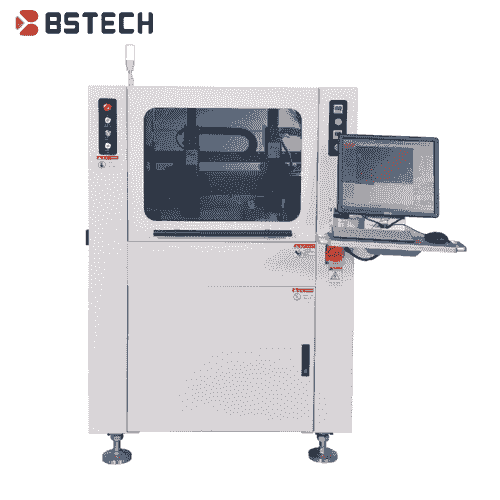 Technician maintaining a glue dispensing machine for optimal performance.