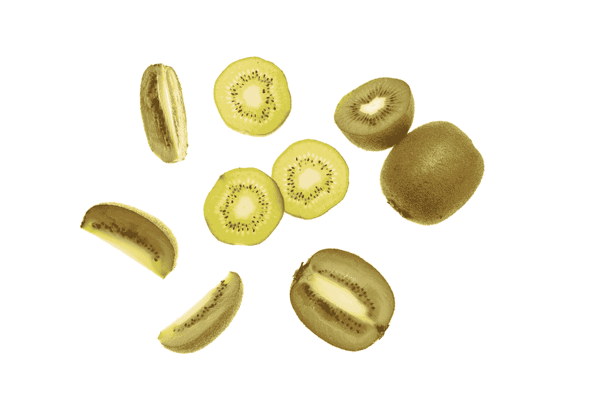 Delicious pieces of freeze dried kiwi ready for snacking