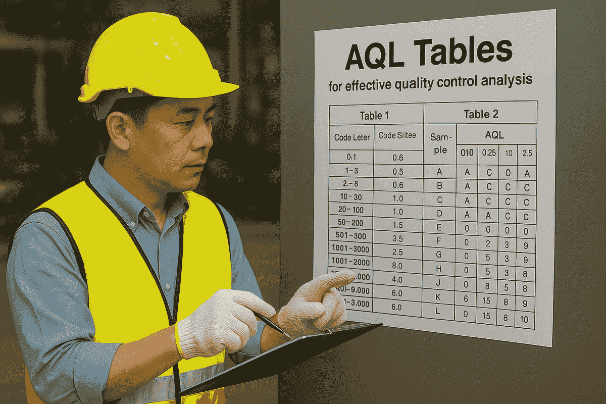 aql sampling tables used for defining acceptable defect levels