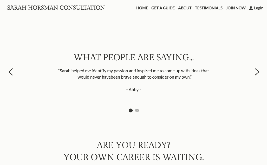 creating a testimonials section showcases diverse customer experiences