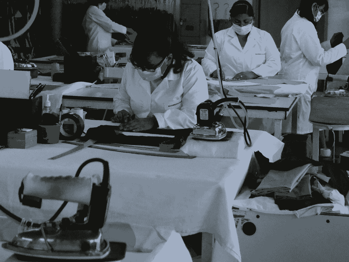 Quality control in garment industry ensures high-quality standards.