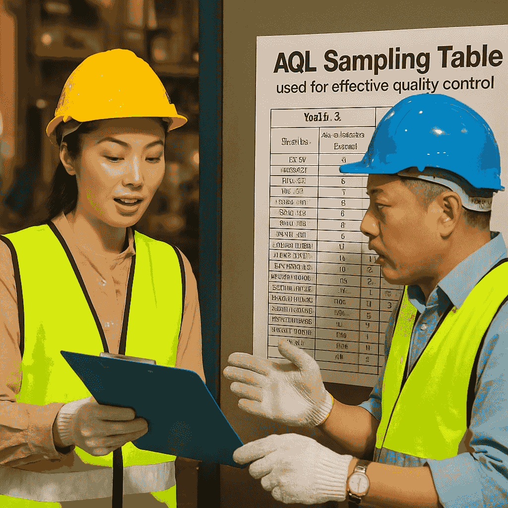 aql sampling table used during product inspection