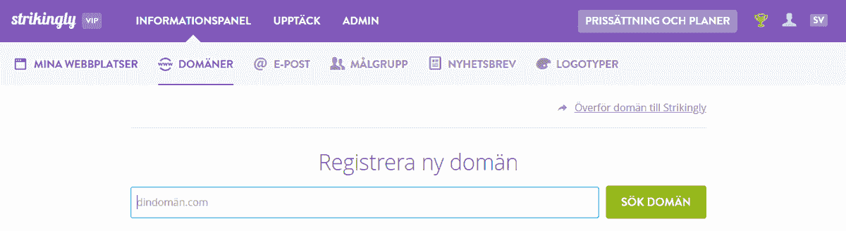 Hur man får en personlig domän på Strikingly?