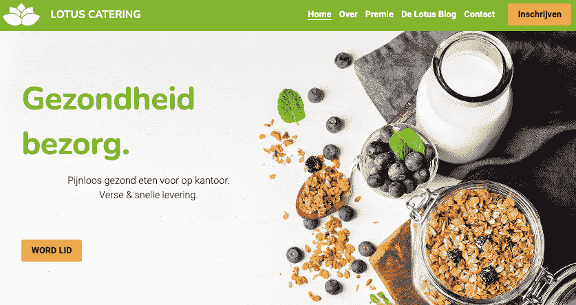 Lotus Catering-sjabloon van opvallend