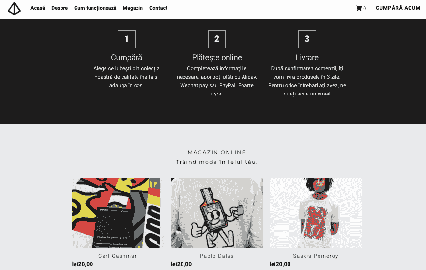 Șablon de magazin online Glow pentru vânzare online