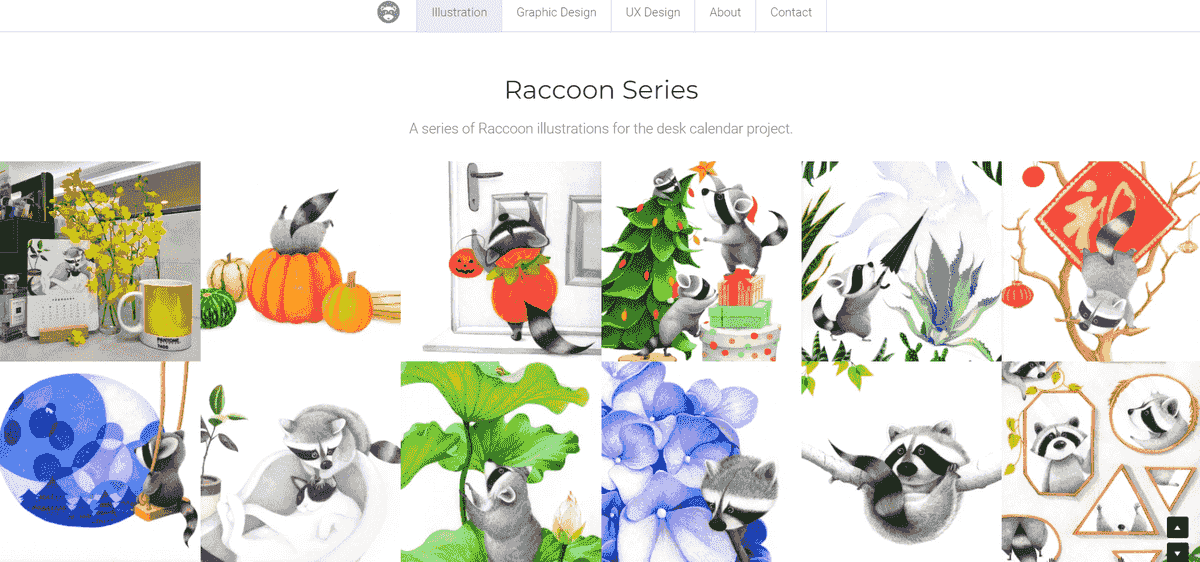 Crea una página de destino como Raccoonfly