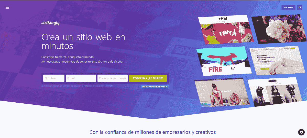 Plantilla de pastel todo el tiempo de Strikingly
