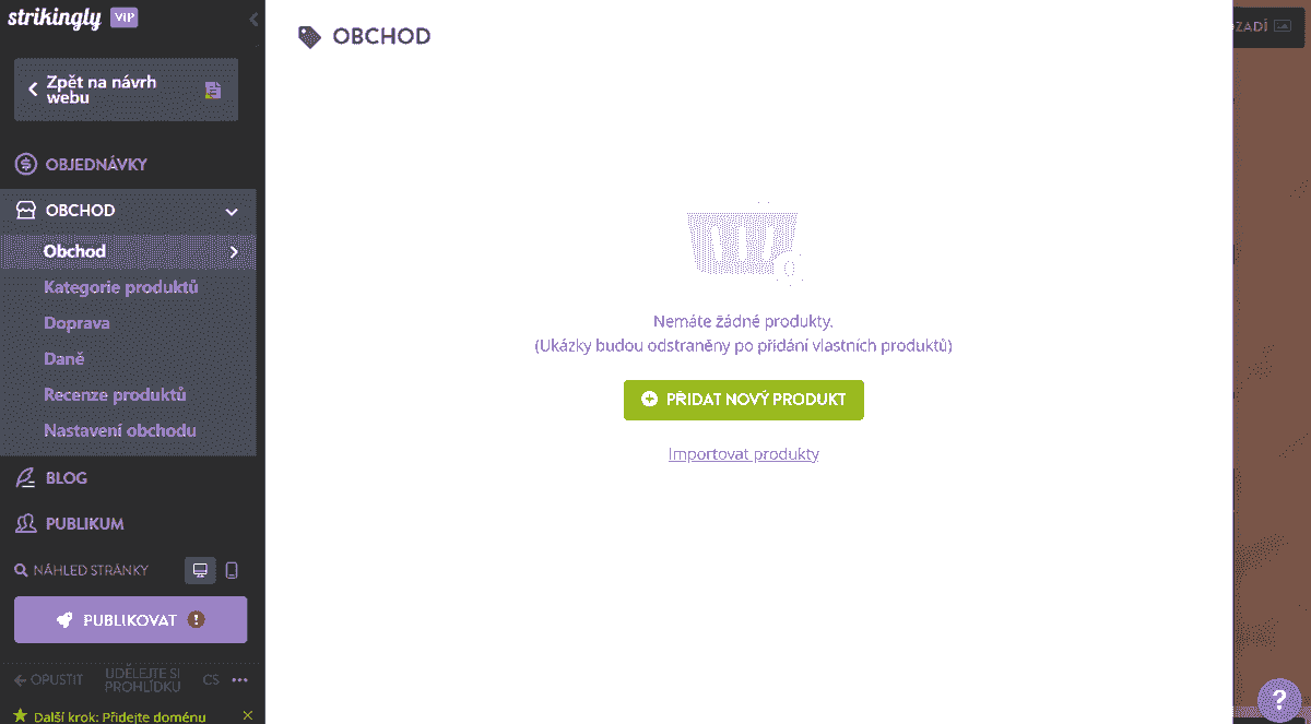 Přidejte produkty k prodeji nábytku online