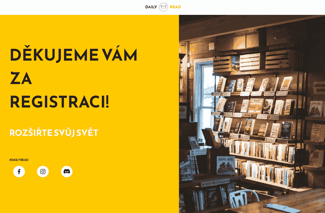 Šablona denního čtení pro kampaň na sociálních sítích