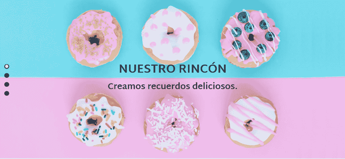Plantilla para rincón de repostería de Strikingly