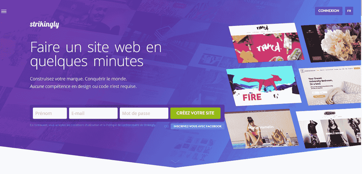 Fonctionnalités de Strikingly pour l'autofinancement